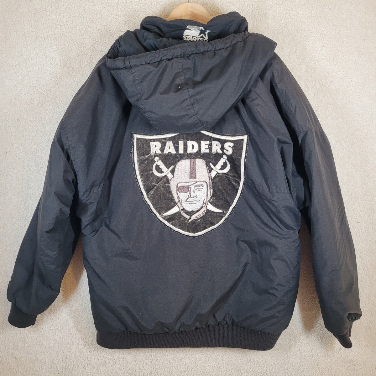 Vintage NFL Official Starter Raiders Jacket Oakland Mens Size XL