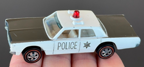 Vintage Hot Wheels Redline 1970 White Enamel Police Cruiser - Quality! No Res!
