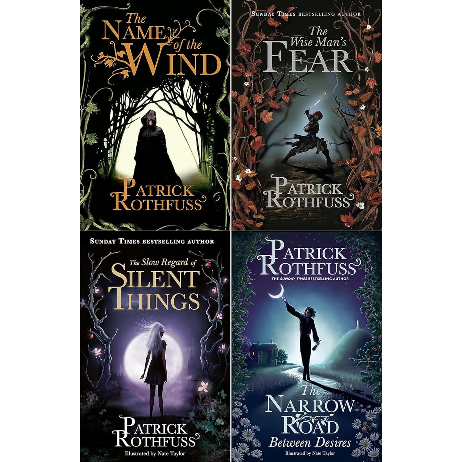 Kingkiller Chronicle Collection 4 Books Set By Patrick Rothfuss Name of the Wind