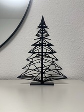 Decorazione Albero di Natale Moderno | Scultura Albero di Natale | Statuina con Base in Legno