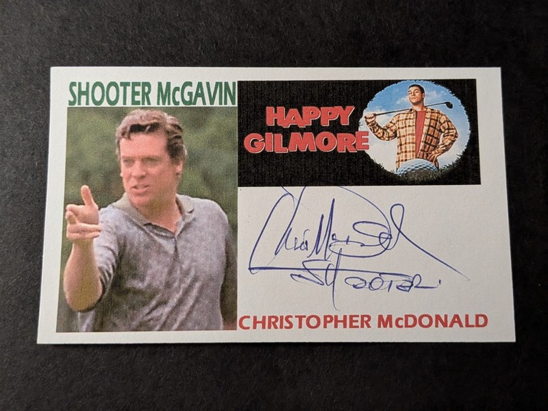 Christopher McDonald Signed Index Card - Happy Gilmore - Shooter McGavin