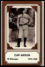 1975 Fleer Official Major League Patches Pioneers of Baseball #1 Cap Anson