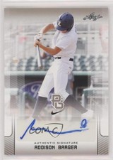 2017 Leaf Perfect Game National Showcase Silver Addison Barger #BA-AB3 Auto s5q