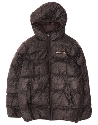 ELLESSE Jungen Grafik gefütterte Jacke mit Kapuze 12-13 Jahre schwarz Polyester CD01