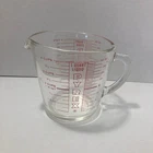 Vintage Pyrex Glass 32oz 4 Cup 1 Qt Measuring Cup D Handle Made In USA #532