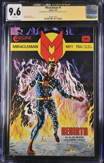 Miracleman #1 CGC x JSA 9.6 Alan Moore Firmato Oro San Diego Comic Con Ed. 1985