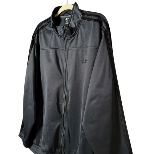Starter Mens Gray Y2K 2000s Full Zip Streetwear Lightweight Track Jacket 3XL - Picture 2 of 10