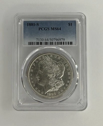 1881 S Morgan Silver Dollar PCGS MS64 * Good Mint Luster*