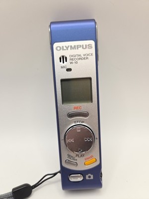 Olympus W-10 Digital Voice Recorder with Integrated Camera Blue & Case