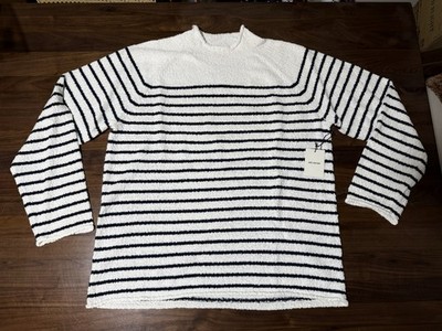 Aime Leon Dore Nautical Rollneck Sweater Navy/White Stripe Organic