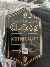 Mythical Society RARE Rhett and Link Cloak 7x5 Foot w/ Hood-Bl w/Gold print. NEW