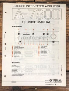 Yamaha A-760 MK2 Amplifier Service Manual *Original*