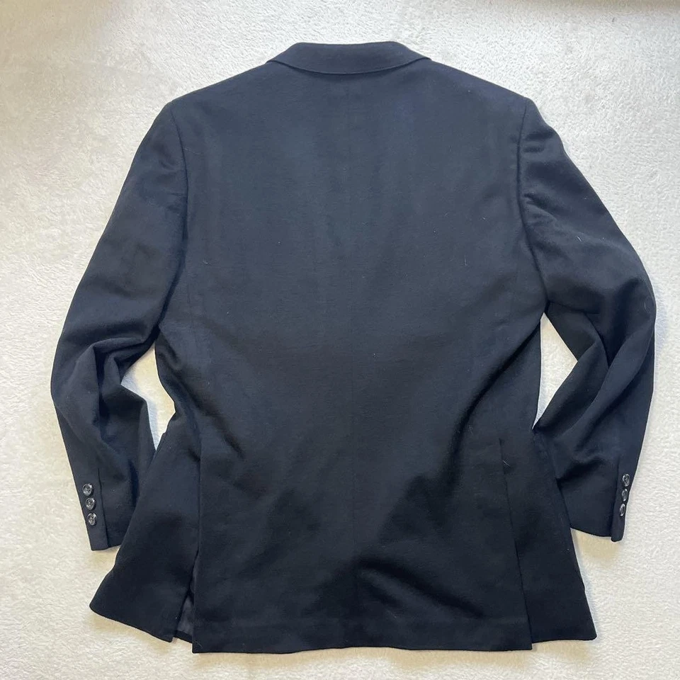 Loro Piana 100% Cashmere Black Tailored Jacket Large Size Used -Shipping from J - Image 3 of 4
