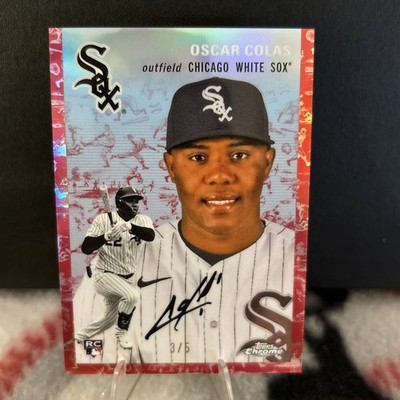 2023 Topps Chrome Platinum Anniversary - Oscar Colas #188 Red Toile /5