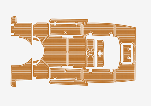 2000 Wellcraft 21 Fisherman Anti-slip mat Custom EVA teak marine deck flooring - Foto 7 di 13