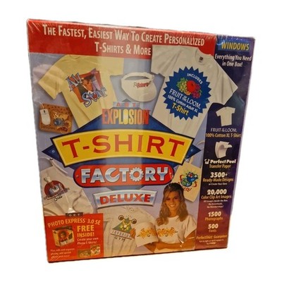 Art Explosion T-Shirt Factory Deluxe Windows Sealed Vintage Nova Software