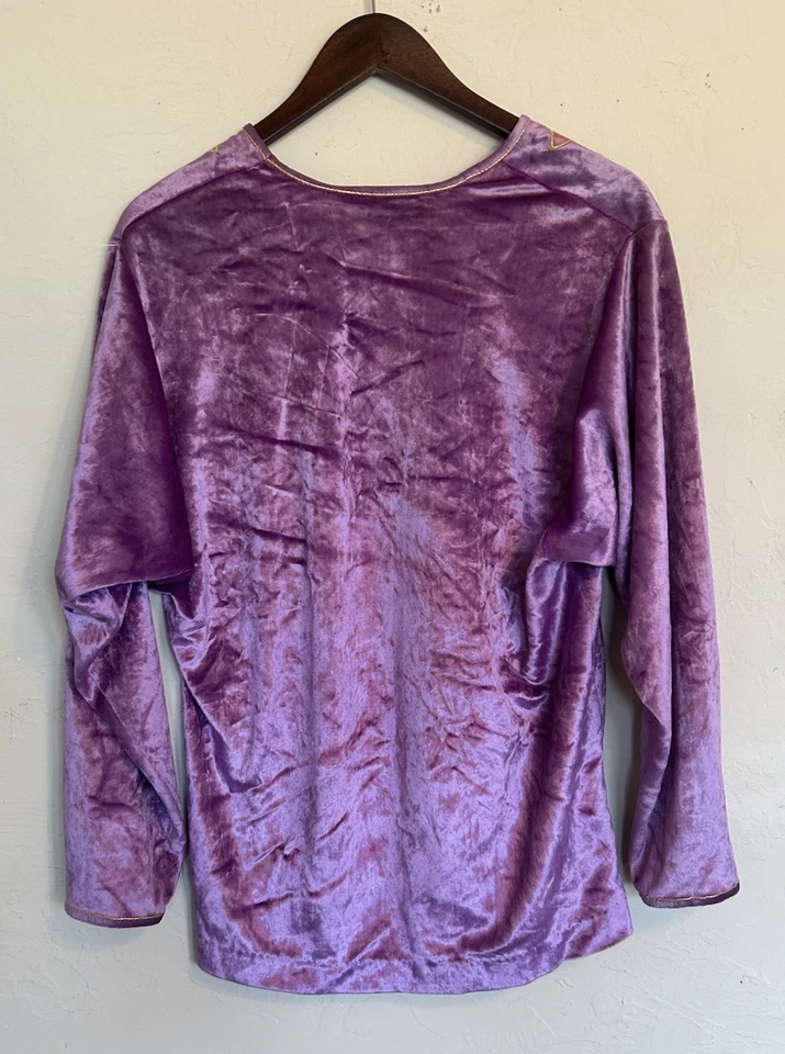 Túnica Top Vintage Años 70 80 Oscar De La Renta Natación Terciopelo Colorido M Diseñador Foto 2 de 4