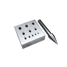 Teardrop Bezel Forming Block Set with 17 Degree Punch 4mm to 14mm
