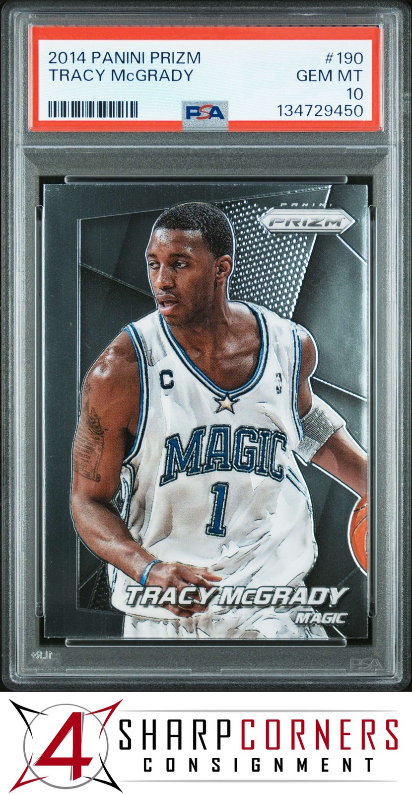 2014 PANINI PRIZM #190 TRACY McGRADY HOF  PSA 10