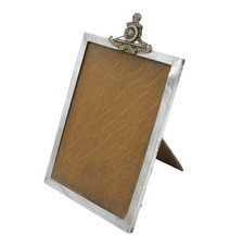 WW1-era Sterling Silver Royal Artillery Picture Frame Antique 1915 London