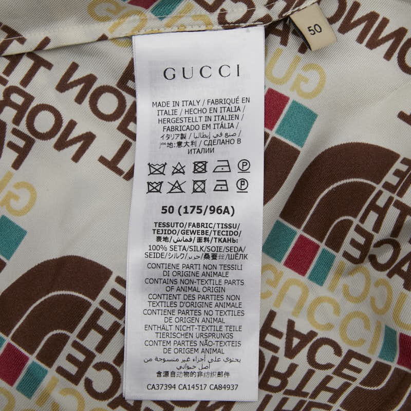 GUCCI x THE NORTH FACE Open collar shirt Aloha shirt 50 654766 mens 【Used】 image 7