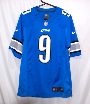 Detroit Lions  NIKE On Field Matthew Stafford Blue #9 Jersey NFL Men's Small.