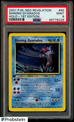 2001 Pokemon Neo Revelation 1st Edition #65 Shining Gyarados - Holo PSA 9 MINT