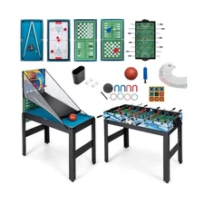 Goplus 14-in-1 Multi Game Table, Combo Game Table w/Foosball, Air Hockey, Poo...