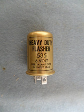 Nos 6 Volt Ideal 535 Turn Signal Flasher 3 Prong Heavy Duty Made In Usa