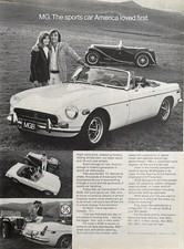 1972 MG Original Vintage Advertisement Britis...