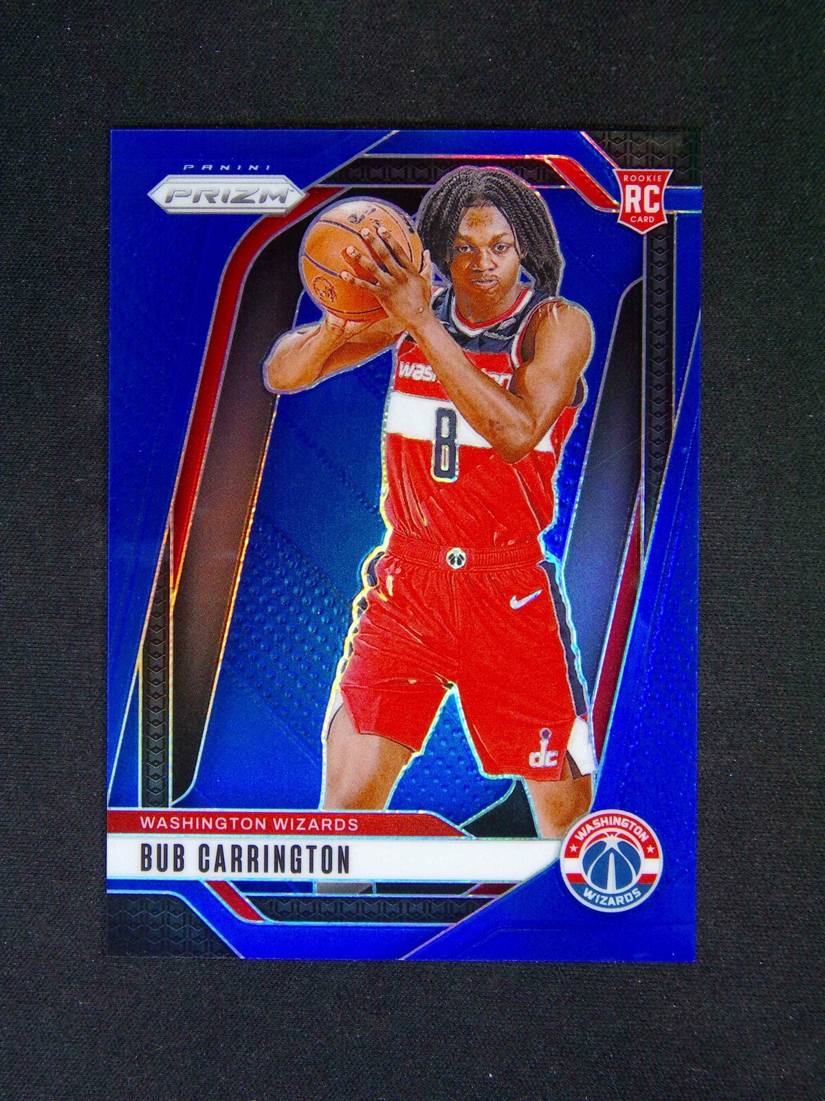 2024-25 Panini Prizm Bub Carrington #244 RC Rookie Blue /199