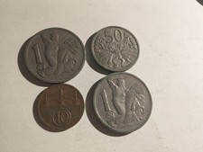 Czechoslovakia 10 50 Haleru 1 Koruna 1921 1922 1924 1927 First Version Coins