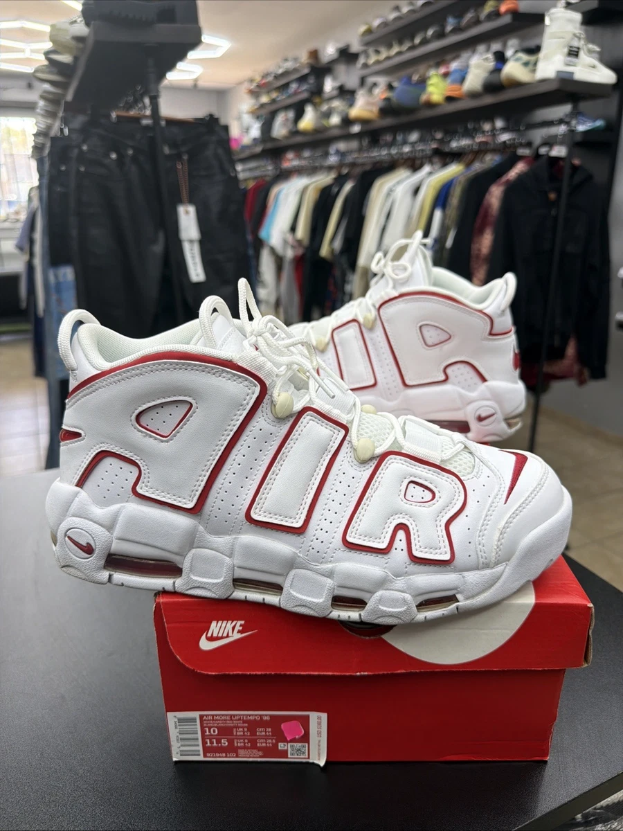 Nike Air More Uptempo 2021 White Varsity Red for Sale