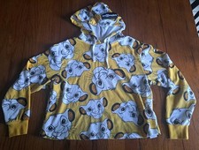 Walt Disney World Lion King Simba All Over Print Lightweight Crop Hoodie-Medium