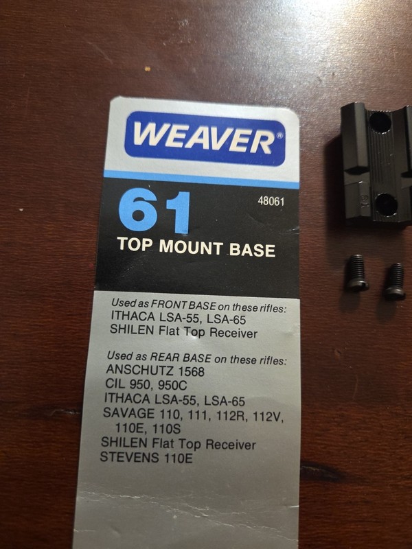 Weaver Top Mount Base #61