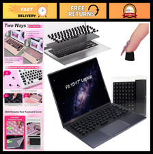 Universal 17" Keyboard Cover 119 Pcs Raised Stickers for Long Nails - Black