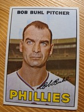 1967 Topps - Bob Buhl #68. Creases.
