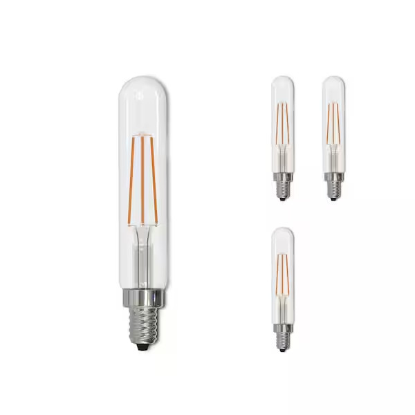 Bulbrite Warm White Light T8 (E12) Candelabra LED Light Bulb (4 Pack)