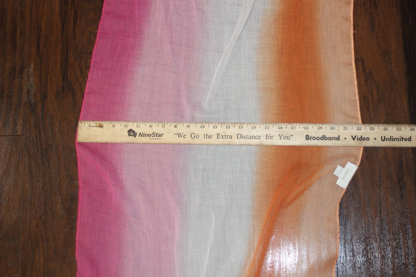 Chicos Gradient Pink/Orange Rectangular Lightweig… - image 3