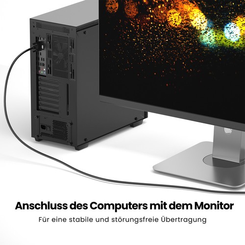 2m DVI Kabel | DVI-D 24+1 High Speed | 3D Full HD 1080p max 2560×1600 zwei meter - Afbeelding 4 van 8
