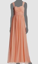 $466 Donna Morgan Women's Pink Bailey Sweetheart Neck Sleeveless Gown Size 14