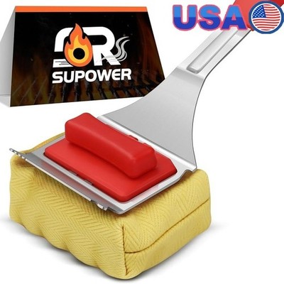 Steam Grill Cleaner 15in Handle Replacement Brush Heads Durable Scraper New