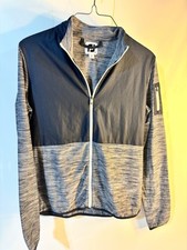 Footjoy Full Zip Golf Light Weight Jacket Gray White Womens Small S