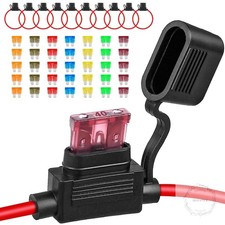 10 Pack Inline Fuse Holder 12V, Professional 12 AWG Waterproof Fuse Holder