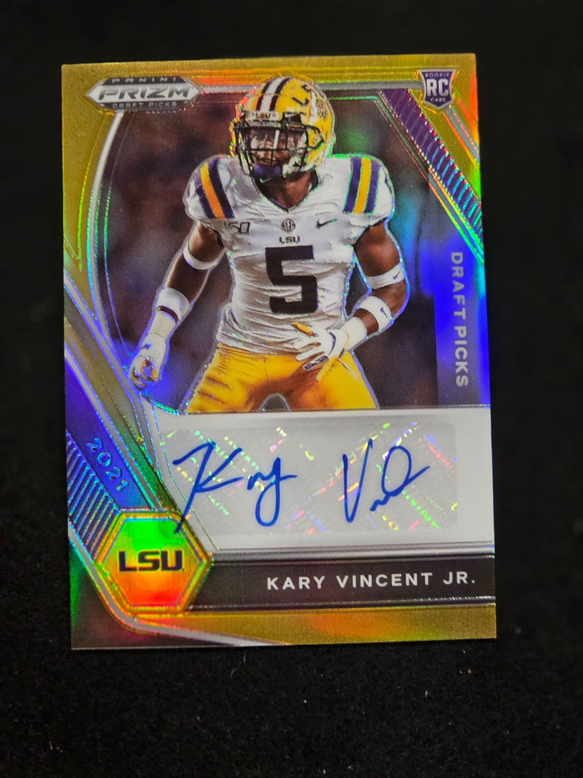 Kary Vincent Jr. Panini Prizm Draft Picks Draft Picks Autographs #KVI Gold