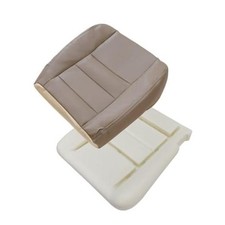 Driver Side Bottom Replacement Seat Cover Foam Cushion Microfiber Leather Tan