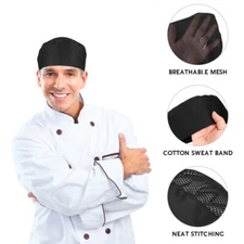 Catering Hat Work Cap Unisex Chef Hats Adjustable Strap Chef Restaurant Clothing