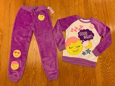 NWT Justice Girls Cozy Pajama Set, Size 10