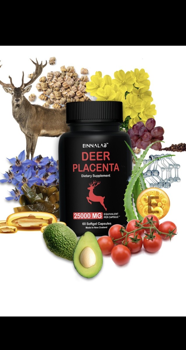 Health Life New Zealand Deer Placenta 10000mg – 90 Capsules, Skin Health & Energy Support, Exp 12/2027
