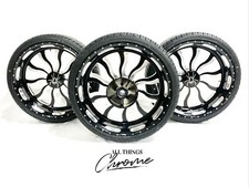 SPYDER 20" BLACK CONTRAST CUT INFERNO WHEELS/TIRES (3) 10-12 CAN-AM RT ROADSTER